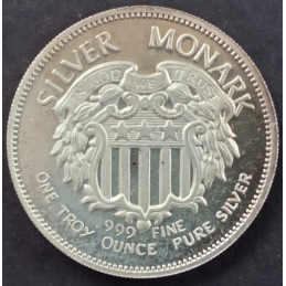 1 Oz Silver Monark Eagle Shield Reverse