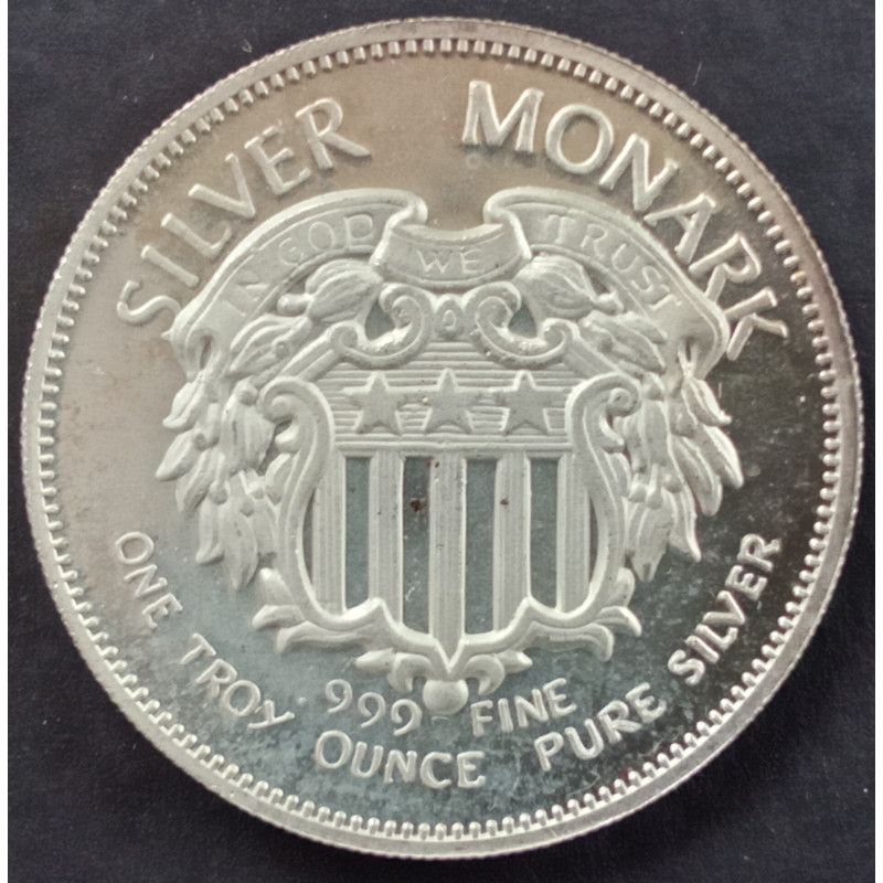 1 Oz Silver Monark Eagle Shield Reverse