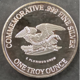 1995 1 Oz Civil War Battlefield Commemorative Replica Reverse