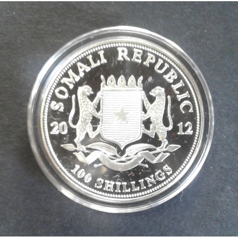 2012 1 Oz Somali Elephant Dragon Privy Reverse