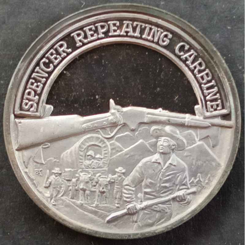 20 Gram International Mint Nation of Rifleman Spencer Repeating Carbine Obverse