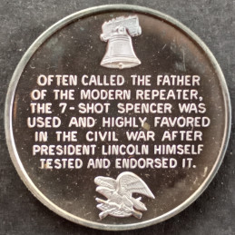 20 Gram International Mint Nation of Rifleman Spencer Repeating Carbine Reverse
