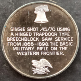 20 Gram International Mint Nation of Rifleman Trap-door Springfield Reverse