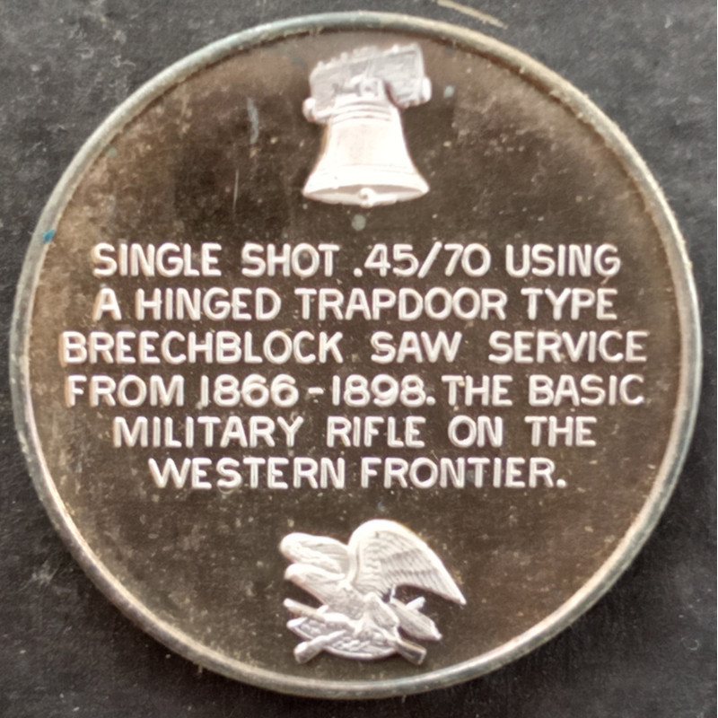 20 Gram International Mint Nation of Rifleman Trap-door Springfield Reverse