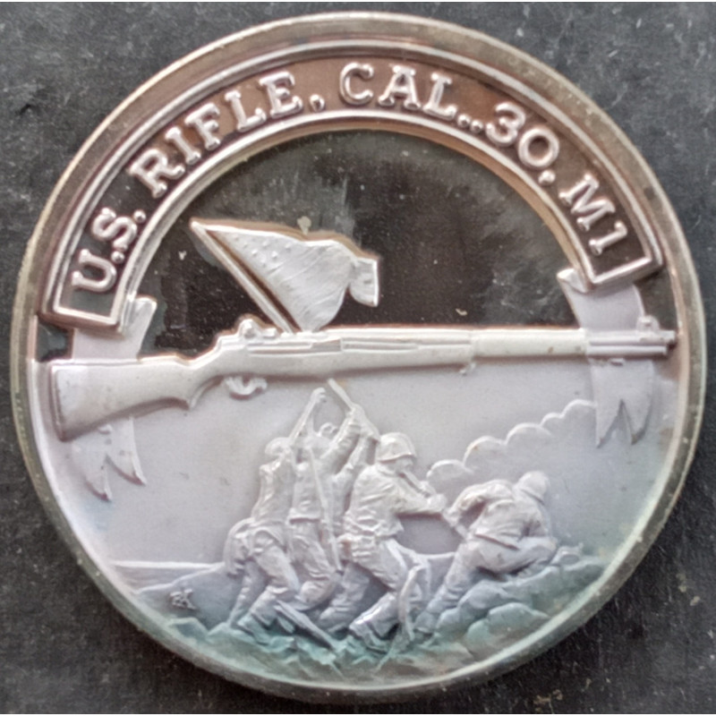 20 Gram International Mint Nation of Rifleman US Rifle 30 Caliber M1 Obverse