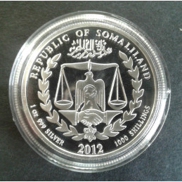 2012 1 Oz Somaliland Lunar Dragon Reverse