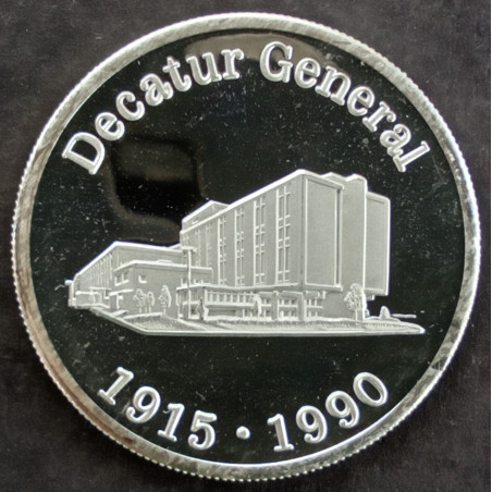 1990 1 Oz Decatur General Hospital 75th Anniversary Obverse