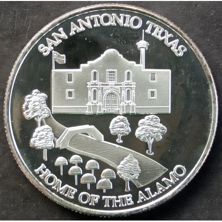 1 Oz Don Casey Company Texas Mint San Antonio Alamo Obverse
