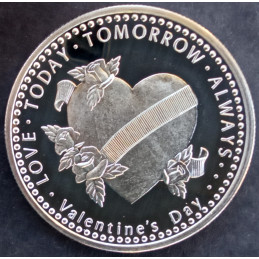 1985 1 Oz Don Casey Company Texas Mint Valentines Day Obverse