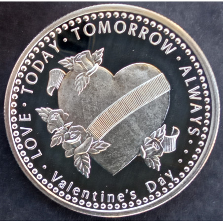 1985 1 Oz Don Casey Company Texas Mint Valentines Day Obverse