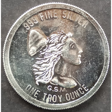 1 Oz Golden State Mint Prospector Draped Bust Reverse