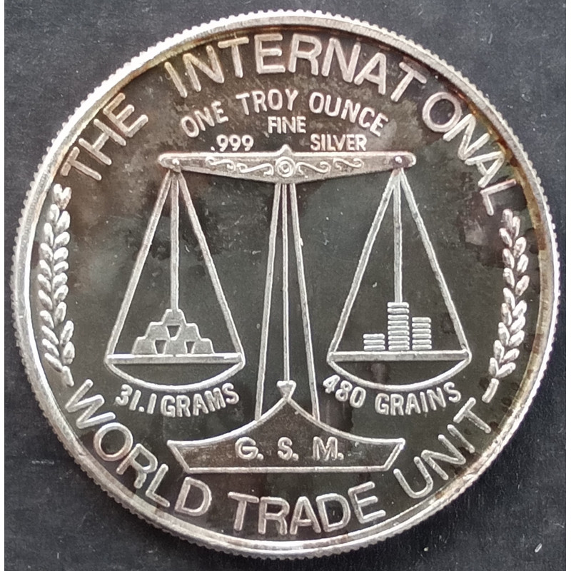 1 Oz Golden State Mint Panda Trade Unit Reverse