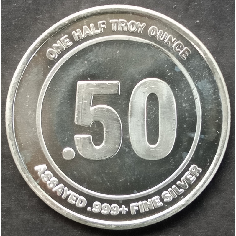 1/2 Oz Golden State Mint Prospector Decimal Reverse