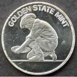 1/2 Oz Golden State Mint Prospector Decimal Obverse