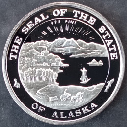 1992 1 Oz Alaska Mint Eagle Reverse