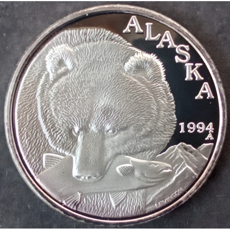 1994 1 Oz Alaska Mint Bear Obverse
