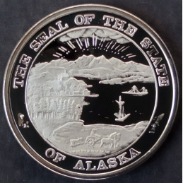 1996 1 Oz Alaska Mint Caribou Reverse