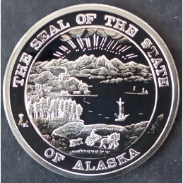 1998 1 Oz Alaska Mint Moose Reverse