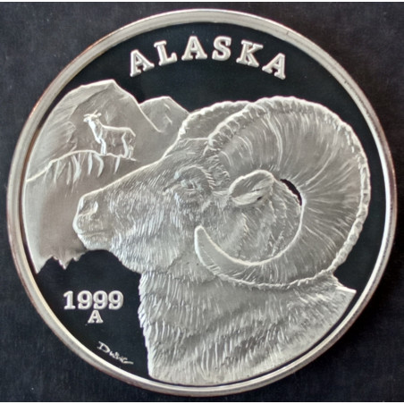 1999 1 Oz Alaska Mint Ram Obverse