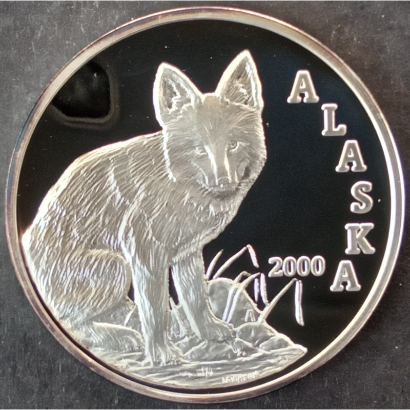 2000 1 Oz Alaska Mint Fox Obverse