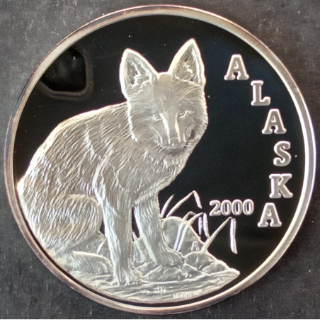 2000 1 Oz Alaska Mint Fox Obverse