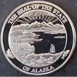 2001 1 Oz Alaska Mint Mountain Goat Reverse