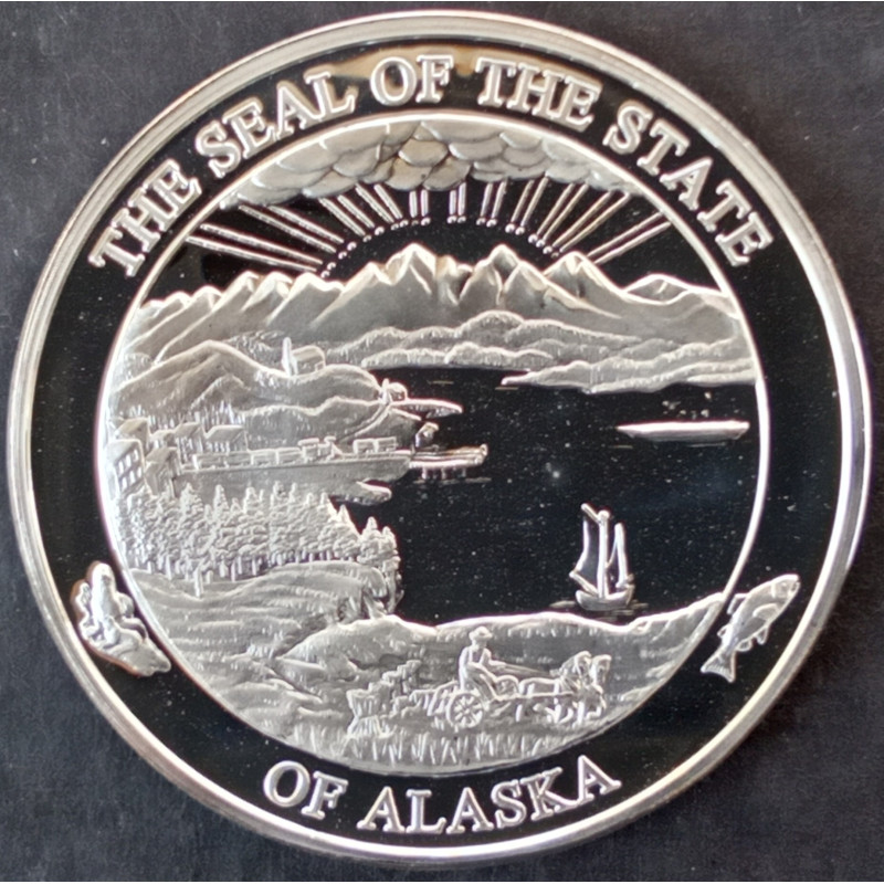 2001 1 Oz Alaska Mint Mountain Goat Reverse