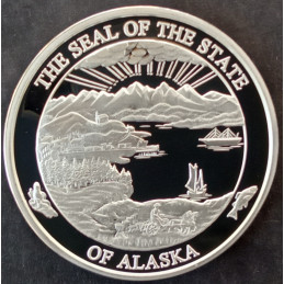 2002 1 Oz Alaska Mint King Crab Reverse