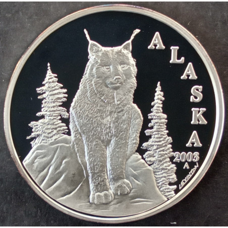 2003 1 Oz Alaska Mint Lynx Obverse