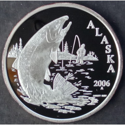 2006 1 Oz Alaska Mint King Salmon Obverse