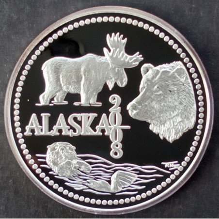 2008 1 Oz Alaska Mint Wildlife Obverse