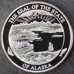 2009 1 Oz Alaska Mint Humpback Whale Reverse