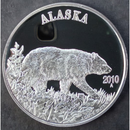 2010 1 Oz Alaska Mint Black Bear Obverse
