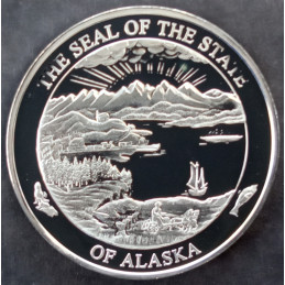2012 1 Oz Alaska Mint Wolves Reverse