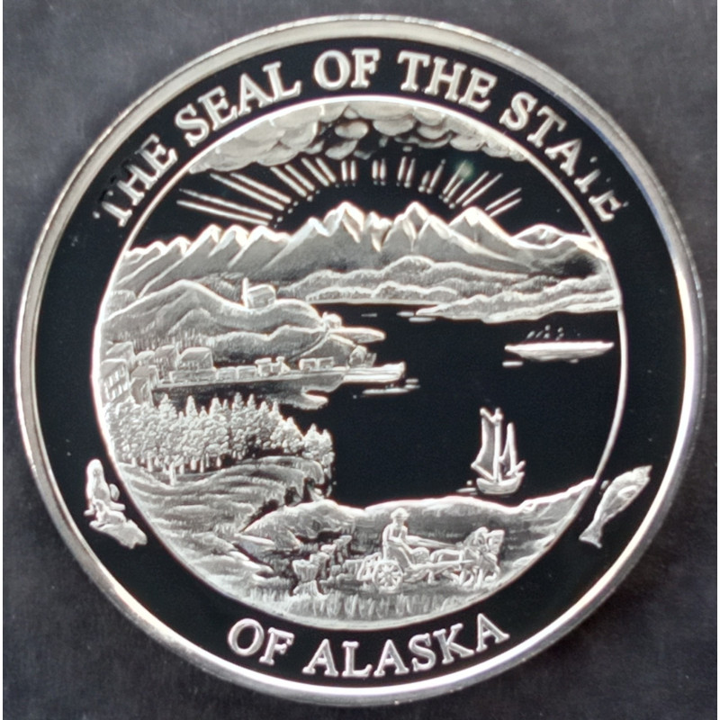 2012 1 Oz Alaska Mint Wolves Reverse