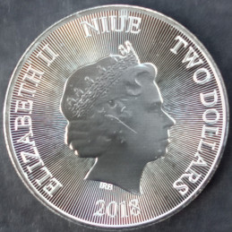 2018 1 Oz Niue Roaring Lion Obverse