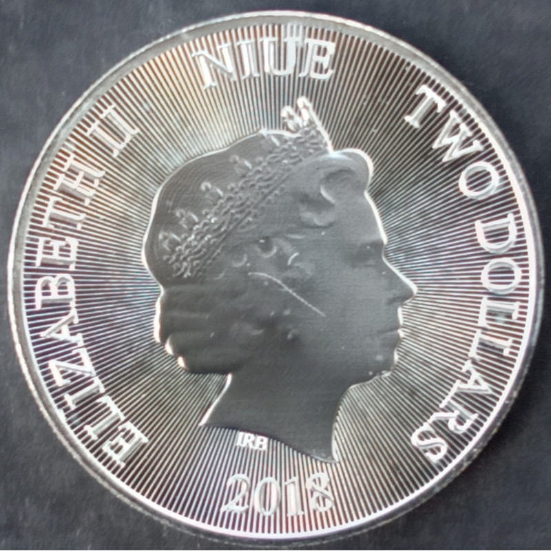 2018 1 Oz Niue Roaring Lion Obverse