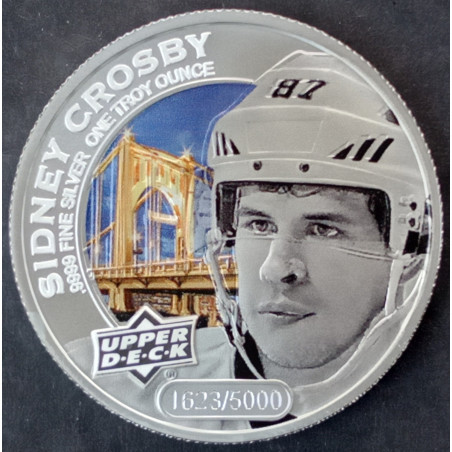 2017 1 Oz Cook Islands UD Grandeur Sidney Crosby Tier 1 Reverse