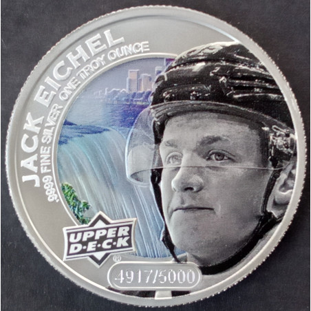2017 1 Oz Cook Islands UD Grandeur Jack Eichel Tier 1 Reverse