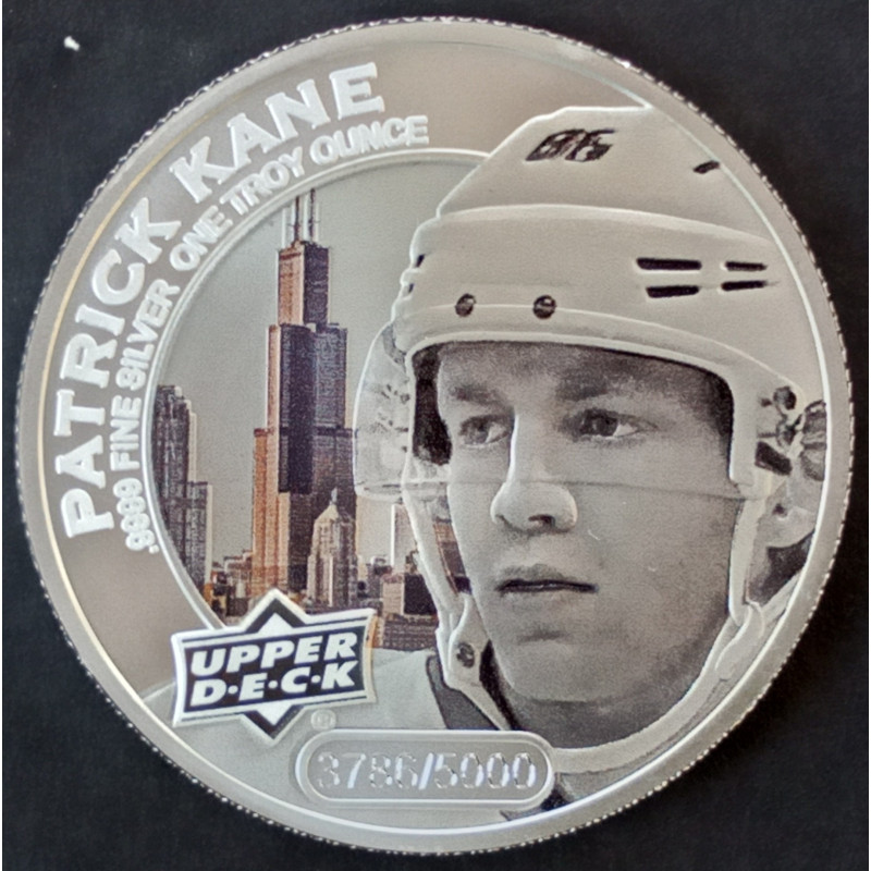 2017 1 Oz Cook Islands UD Grandeur Patrick Kane Tier 1 Reverse