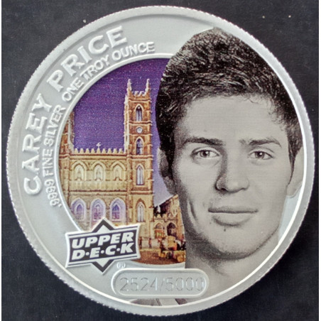 2017 1 Oz Cook Islands UD Grandeur Carey Price Tier 1 Reverse