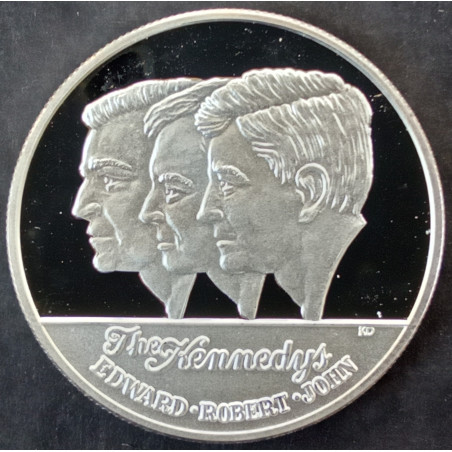 1986 1 Oz California Crown Mint The Kennedys Silver Round