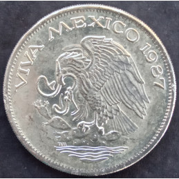 1987 1 Oz AMC Texas International Mint Viva Mexico Libertad Reverse