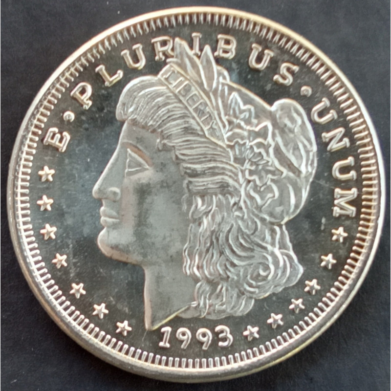 1993 1 Oz American Pacific Mint Morgan Obverse