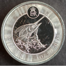 2021 1 Oz Cayman Islands Marlin Reverse