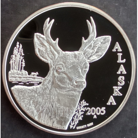 2005 1 Oz Alaska Mint Sitka Deer Obverse