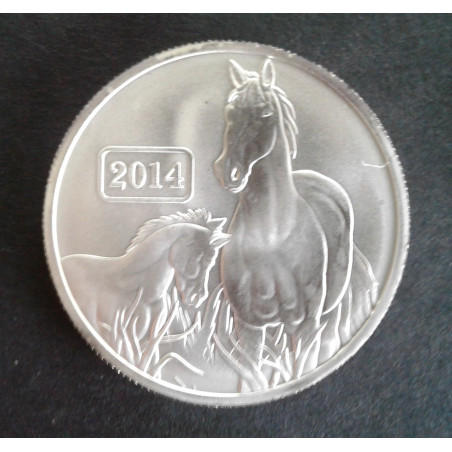 2014 1 Oz Tokelau Lunar Horse Obverse