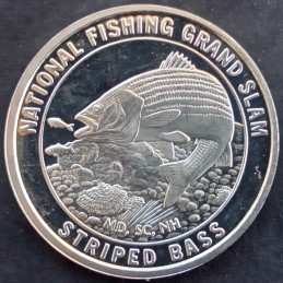1 Oz NAFC Striped Bass Obverse