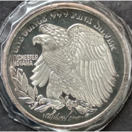 1 Oz SilverTowne Locomotive 4-4-0 Reverse