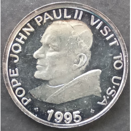 1995 1 Oz SilverTowne Pope John Paul Papal Visit Obverse
